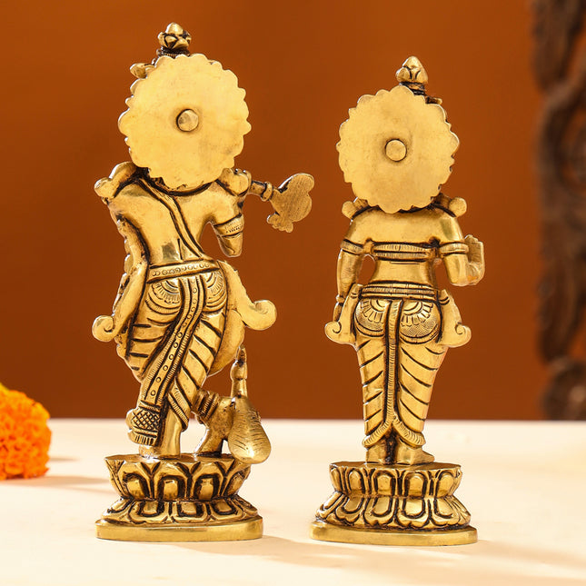 Brass Superfine Radha krishna Idols Set (7 Inch)
