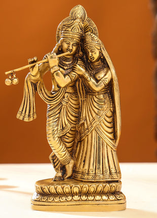 Brass Superfine Radha Krishna Idol (9 Inch)