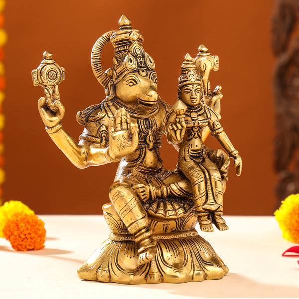 Brass Superfine Varaha Lakshmi Idol (10 Inch)