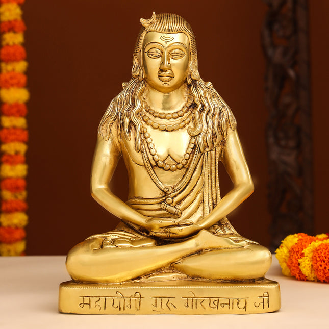 Brass Saint Gorakhnath Statue (11.5 Inch)