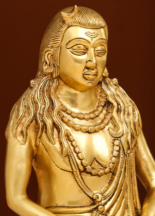 Brass Saint Gorakhnath Statue (12 Inch)