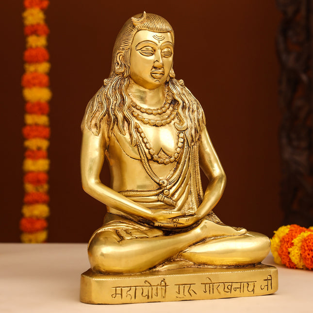 Brass Saint Gorakhnath Statue (11.5 Inch)