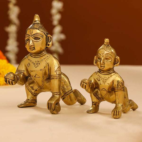 Brass Laddu Gopal Idol