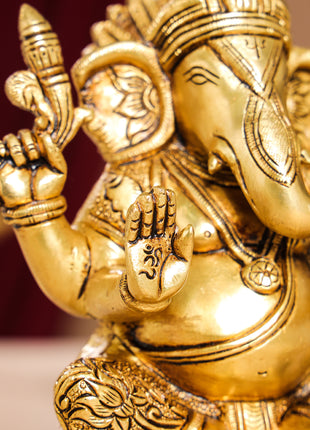Brass Superfine Lord Ganesha Idol (7.5 Inch)