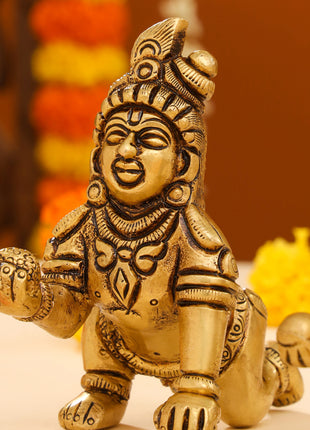 Brass Laddu Gopal Idol