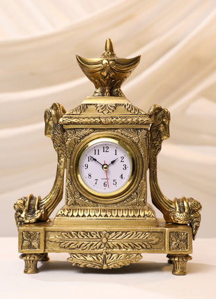 Brass Vintage Table Clock/Watch (10.5 Inch)