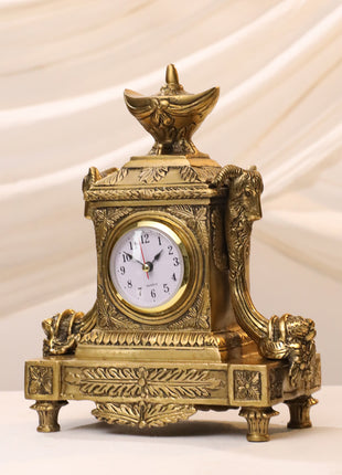 Brass Vintage Table Clock/Watch (10.5 Inch)