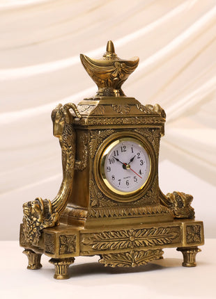 Brass Vintage Table Clock/Watch (10.5 Inch)