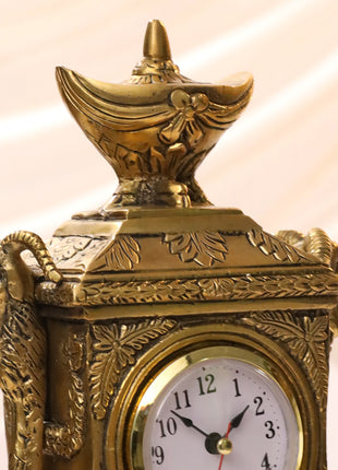 Brass Vintage Table Clock/Watch (10.5 Inch)