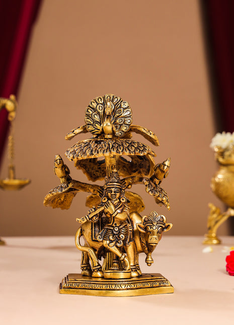 Brass Superfine Nataraja Dancing Shiva Statue (6.5 Inch) – Vedansh Craft