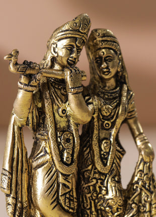 Brass Radha Krishna Idol (5 Inch)