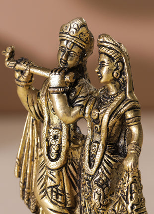 Brass Radha Krishna Idol (5 Inch)