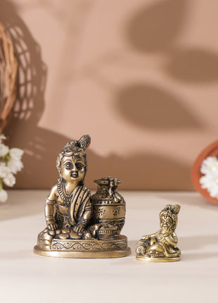 Brass Laddu Gopal Idol