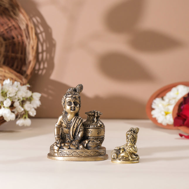 Brass Laddu Gopal Idol
