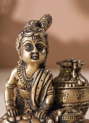 Brass Laddu Gopal Idol