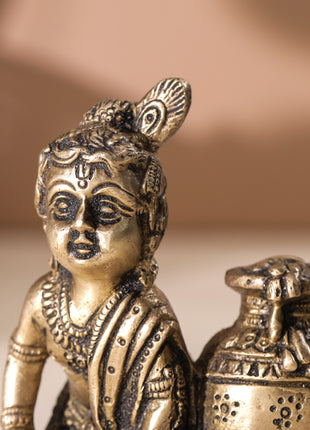 Brass Laddu Gopal Idol