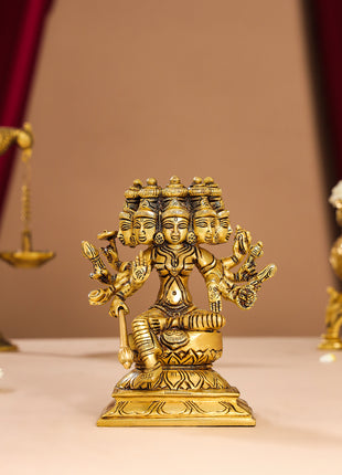 Brass Goddess Gayatri Devi Idol (5.5 Inch)