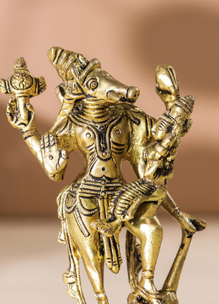 Brass Standing Varaha Lakshmi Idol (5.5 Inch)