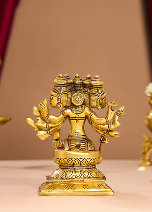 Brass Goddess Gayatri Devi Idol (5.5 Inch)