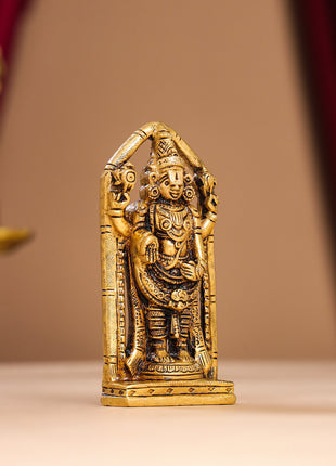 Brass Superfine Tirupati Balaji/Venkateshwar Idol (4 Inch)
