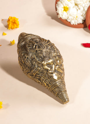 Brass Durga Conch (10 Inch)