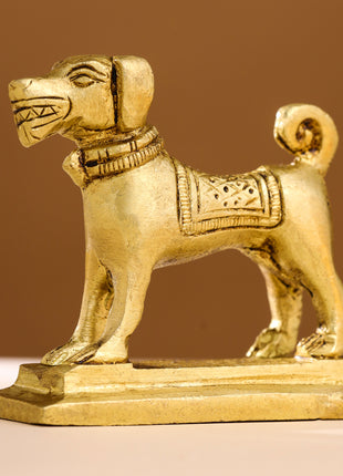 Brass Dog Figurine (3 Inch)