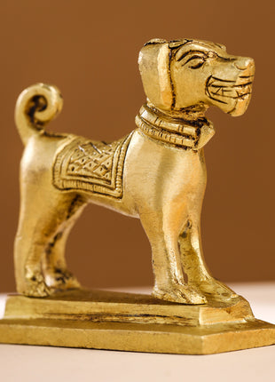 Brass Dog Figurine (3 Inch)