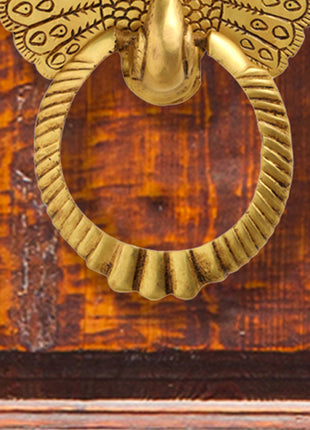 Brass Peacock Door Knocker (8 Inch)