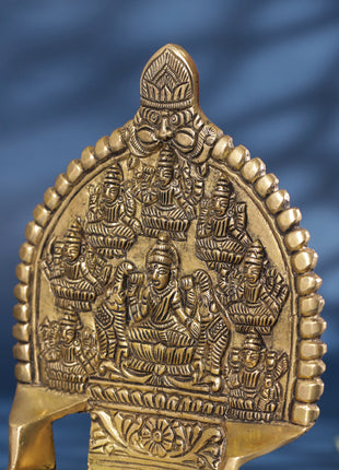 Brass Ashtalakshmi Diya (7.5 Inch)