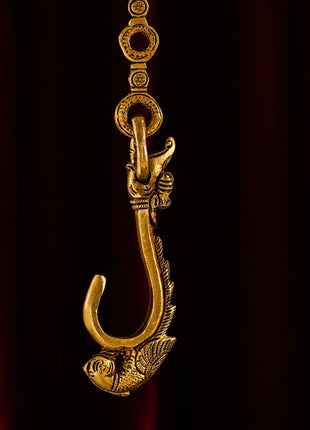 Brass Dashavatar/Vishnu Wall Hanging Bell (45 Inch)