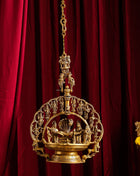Brass Dashavatar/ Vishnu Avatar Wall Hanging Lamp (12.5 Inch) (46.5