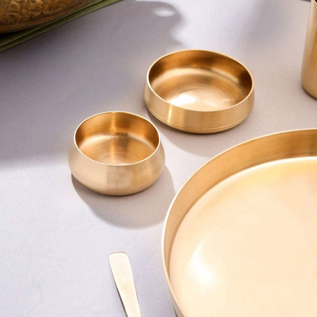 Brass Matt Thali/Dinner Set (2 Kg)