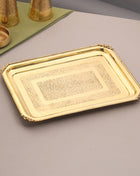 Brass Handcrafted Tray (14.5 Inch)