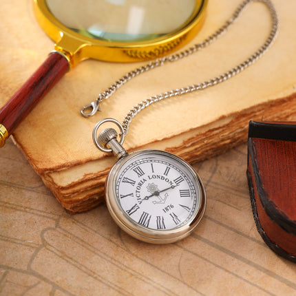 Brass Pocket Watch With Leahther Pouch (2 Inch)