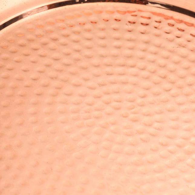 Copper Hammered Thali (10.5 Inch)