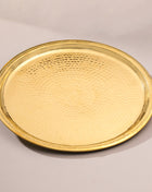 Brass Hammered Thali (12 Inch)