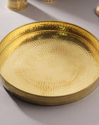 Brass Hammered Thali (14 Inch)