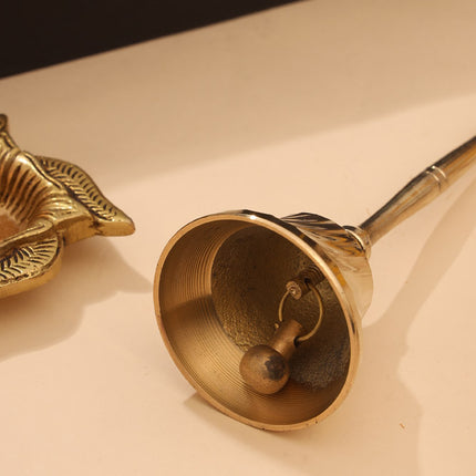 Brass Diya & Handbell Pooja Gift Hamper