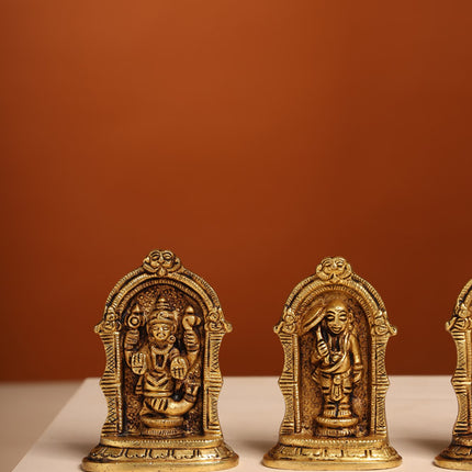 Brass Dashavatara /Vishnu Avatars Statue Set (3 Inch)