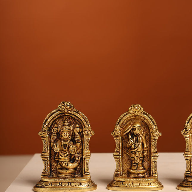 Brass Dashavatara /Vishnu Avatars Statue Set (3 Inch)
