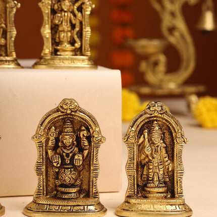Brass Dashavatara /Vishnu Avatars Statue Set (3 Inch)