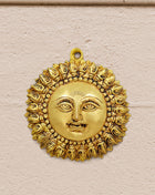 Brass Sun Face Wall Hanging (6.5 Inch)