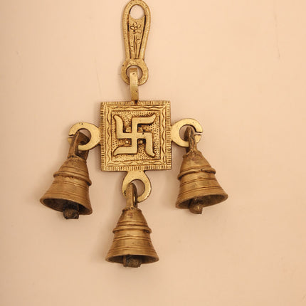Brass Durga face & Swastik bell Festive Gift Hamper