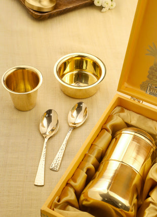 Brass Coffee Maker And Davara Set Corporate/Gift Hamper