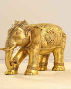 Brass Elephant Royal Statue (15 Inch)