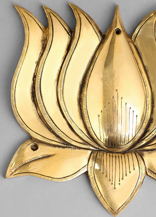 Brass Hanging Lotus Flower (8 Inch)