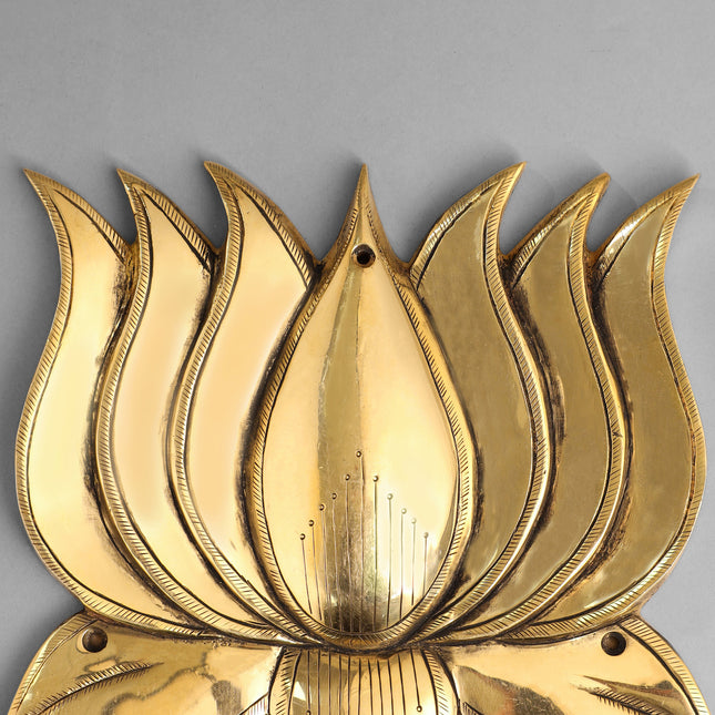 Brass Hanging Lotus Flower (8 Inch)