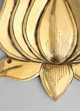 Brass Hanging Lotus Flower (8 Inch)