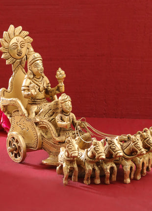 Brass Surya Rath Idol (5 Inch)