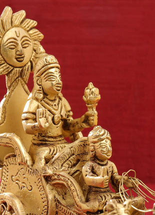 Brass Surya Rath Idol (5 Inch)